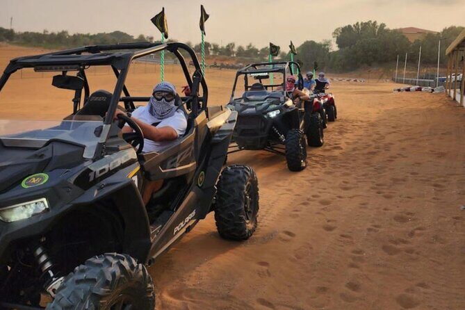 1 Hour Private Self Drive Dune Buggy and Sand boarding in Dubai - Sandboarding: switching from throttle to gravity