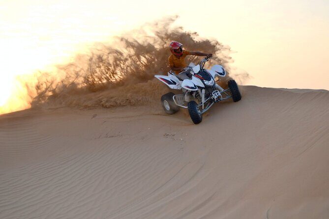 1-Hour Quad Bike Adventure: BBQ Dinner, Sandboarding & Shows! - Lahbab Quad Bike Area: Safety Briefing and the 60-Minute Self-Drive Ride