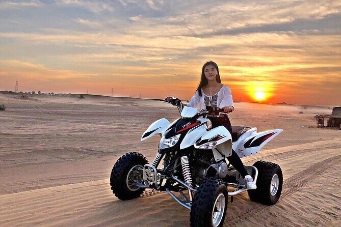 1-Hour Quad Bike Adventure: BBQ Dinner, Sandboarding & Shows! - Pickup From Anywhere in Dubai or Sharjah: Your Day Starts Easy