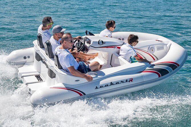 120 MINUTES Dubai Private Self-Drive SeaKart Jet Ski Boat Tour - JBR water time: swim, photos, and some playful boating