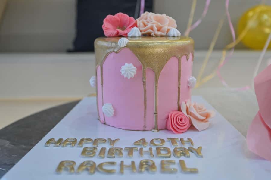 2 Hour Birthday Celebration on a Yacht in Dubai - Birthday setup: cake, decorations, and the music system