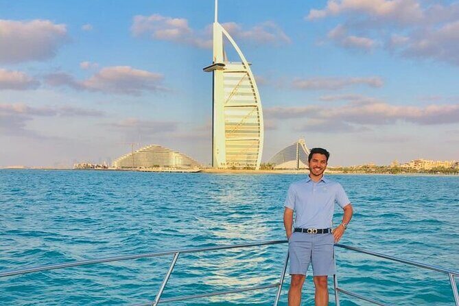 2 Hours Dubai Marina 50ft Private Luxury Yacht Sightseeing Tour - The return route: Dubai Harbour and Dubai Skydive moments on the way back