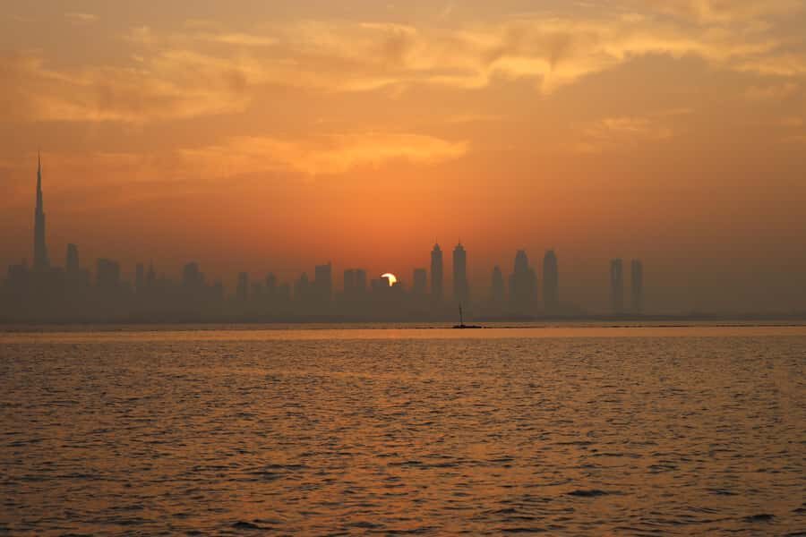 2 hrs Sailing tour with views on Burj Khalifa, Dubai skyline - What you get on board: water, cold drinks, and real time outside