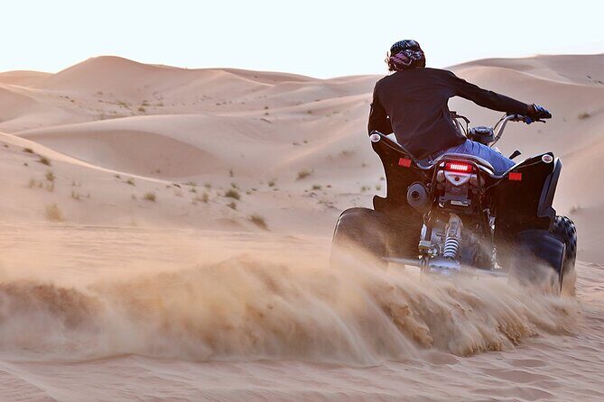 30 minutes Private Quad Bike Ride in Desert - Adult vs. Kid Quad Bikes: 400cc and 200cc Setup