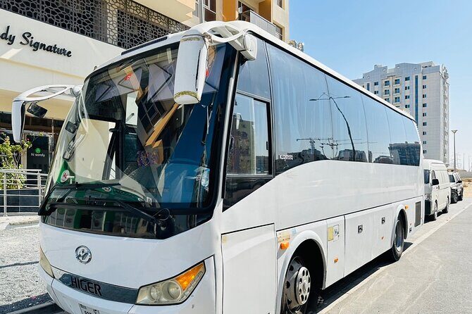 33 Seater Luxury Bus Rental Dubai - The included items that reduce hidden hassle