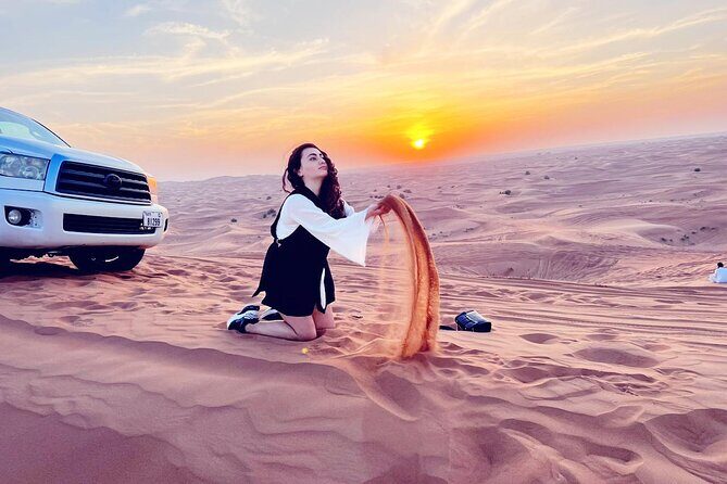 4X4 Dubai Desert Safari with BBQ dinner, Camels & Live Show - Lahbab Meeting Point: Where the Group Gathers