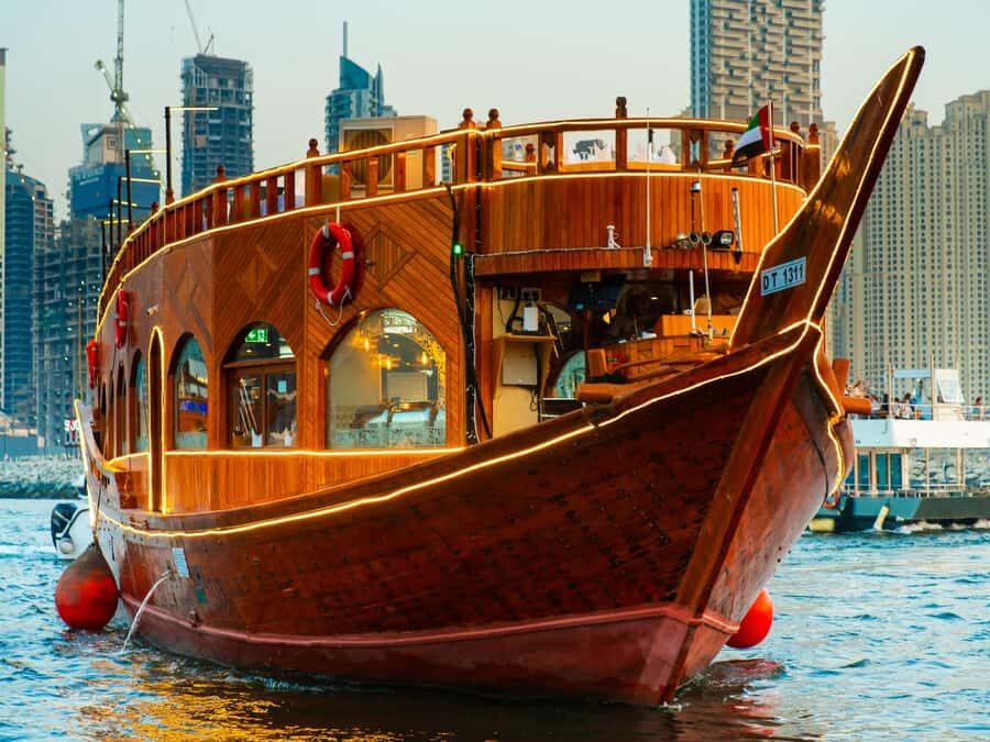 5-Star Marina Dhow Dinner Cruise With Live Entertainment - Cruising Dubai Marina at night: what the skyline is like from the water