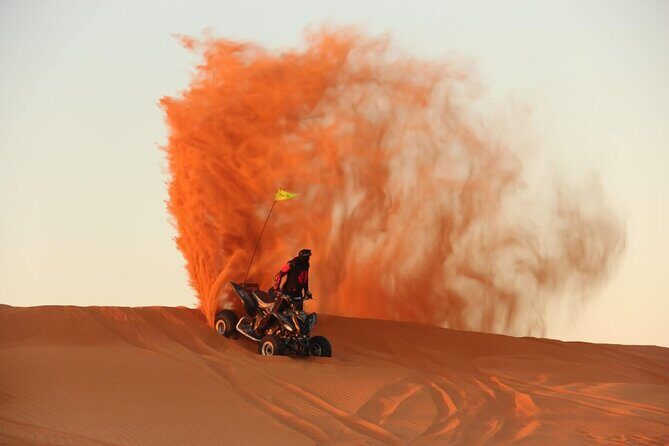6 hours Premium Desert Safari in Dubai Red Dunes - Henna, Arabian outfits, and shisha in the camp area