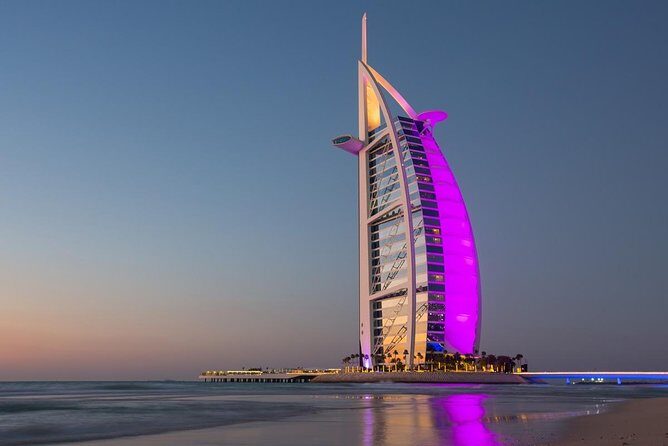 7 nights 8 days Dubai & Abu Dhabi holiday package in 5 star hotel - Dubai landmarks day: Marina, Palm, Burj Al Arab, Jumeirah, and Souks