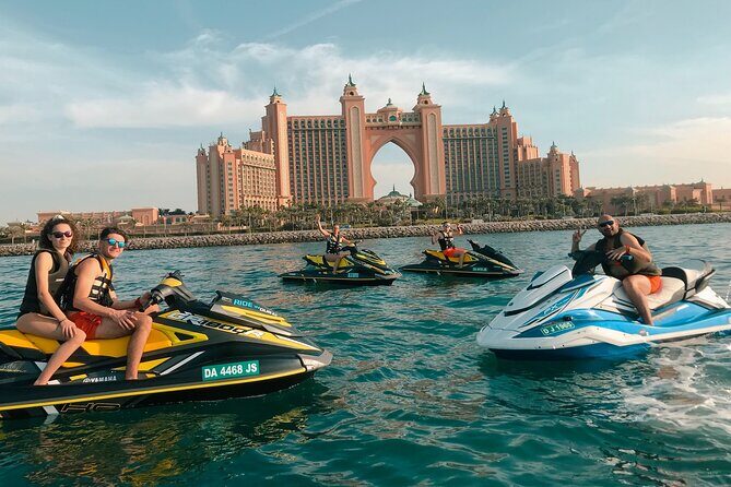 90 Minutes Dubai Palm Jumeirah Jetski Tour - Burj Al Arab pass: the iconic stop that moves fast