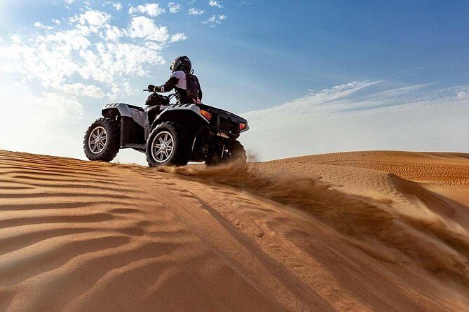 90-Minutes Quad Biking Tour From Dubai - Bedouin tent break: coffee, tea, dates, and a slower pace
