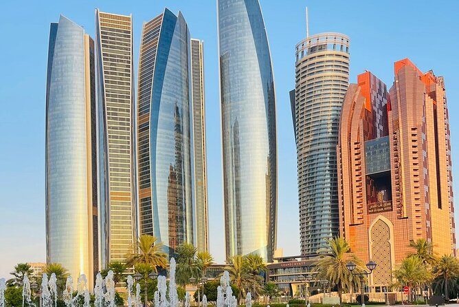Abu Dhabi City Tour + Louver Museum, Sharing Basis - Etihad Towers and the city-gloss stops: views, hotels, and photo pauses