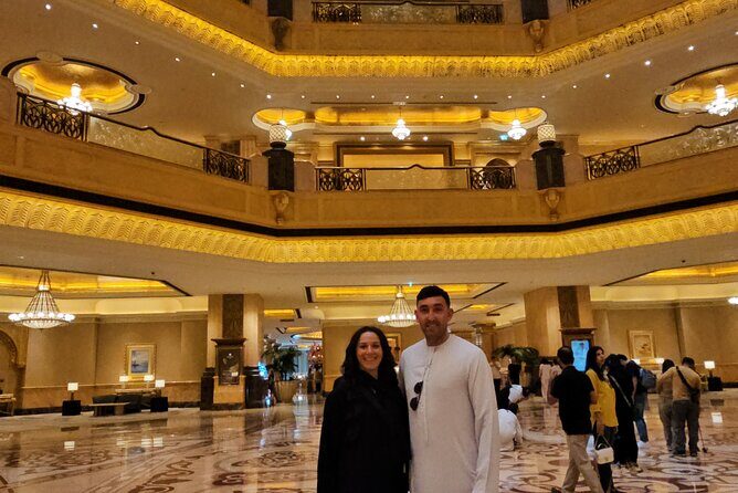 Abu Dhabi City Tour :Qasr Al Watan, Emirates Palace, Mosque - Heritage Village, Corniche, and Miraj Museum: the calmer rhythm