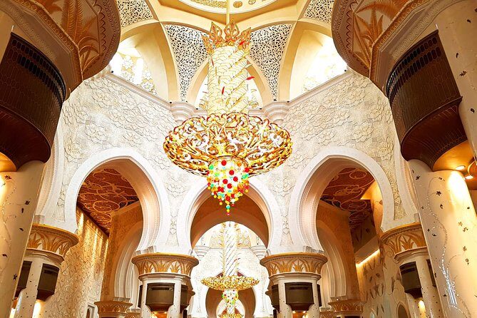 Abu Dhabi City Tour with Louvre Museum from Dubai Small Group - Entering Sheikh Zayed Grand Mosque Center with enough time to look