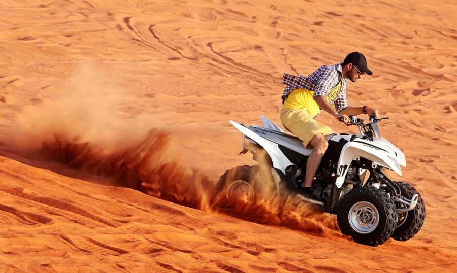 Abu Dhabi: Desert Safari, Quad Bike, Camels & Sandboarding - Dune bashing in a 4WD: 30–40 minutes of controlled adrenaline