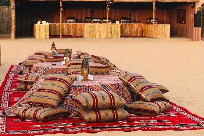 Abu Dhabi Desert safari with BBQ Dinner,Sandboarding & Camel ride - BBQ Dinner Under the Stars: Food, Atmosphere, and Evening Flow