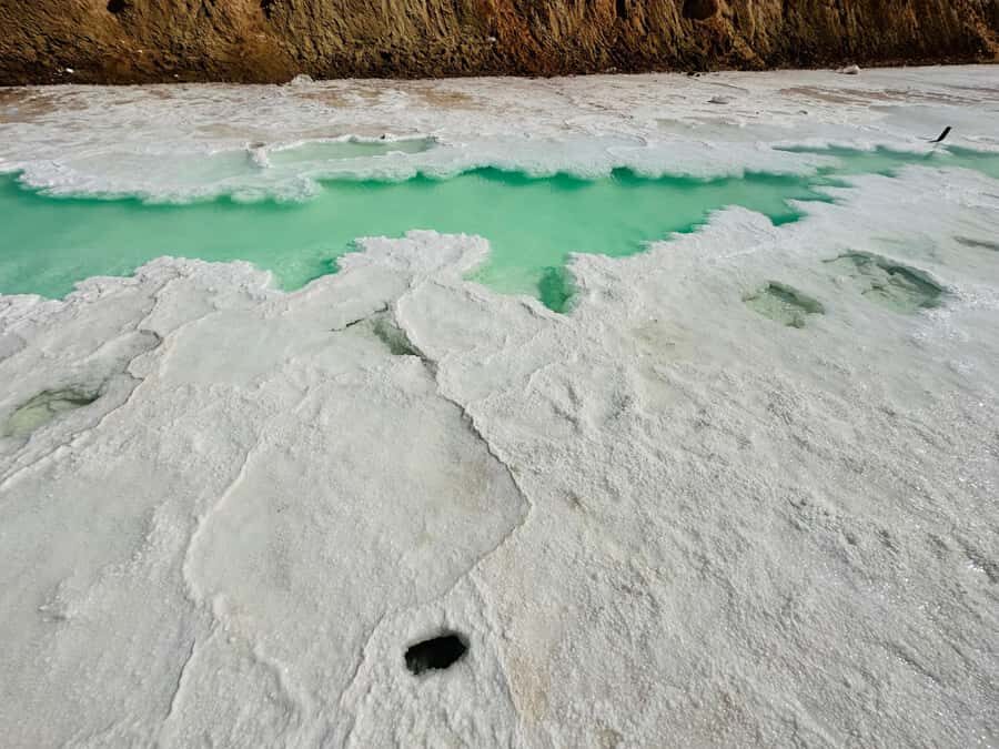 Abu Dhabi: Fossil Dune, Salt Lake and Camel Race Track Tour - Salt Lake stop: white salt deposits, green water, and what to expect on a changing day