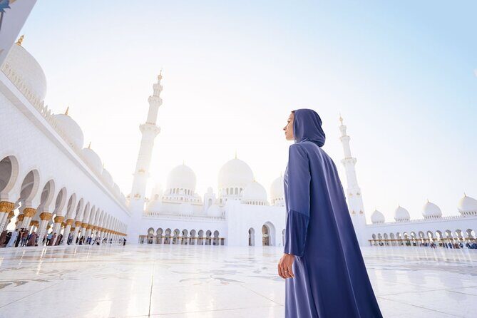 Abu Dhabi Mosque including Ferrari World Tour from Dubai - A Dubai-to-Abu Dhabi combo: mosque serenity meets Ferrari-speed
