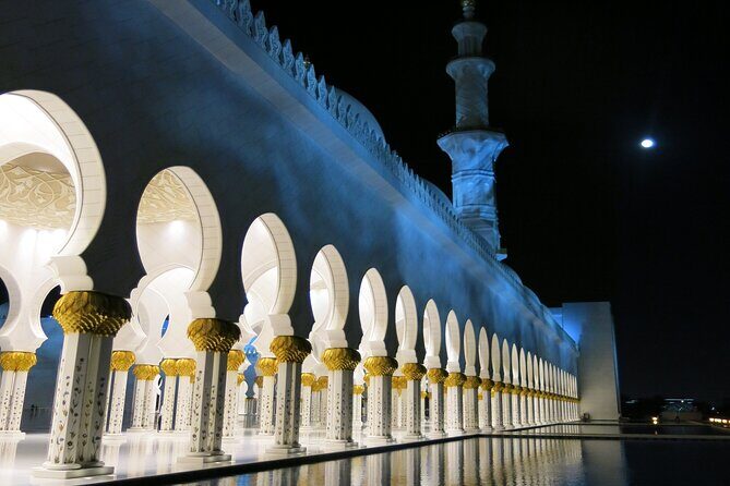 Abu Dhabi Sheikh Zayed Grand Mosque Tour - Swarovski Chandeliers, Floral Mosaics, and Gold-Silver Marble Details