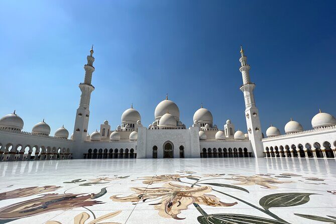 Abu Dhabi Tour Grand Mosque Emirates Palace Heritage Village - Sheikh Zayed Grand Mosque Center: The White Marble Anchor