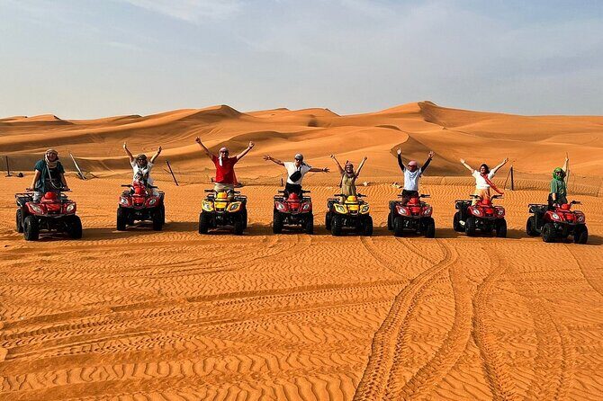 Adrenaline combo : Desert activities + ATV or Quad bike option - Pickup, private group size, and timing for a half-day plan