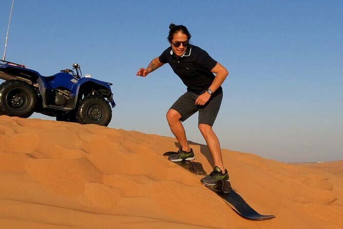Adventure Quad Bike Safari, Camel Ride & Sandboarding - Sandboarding: your first slide down a dune