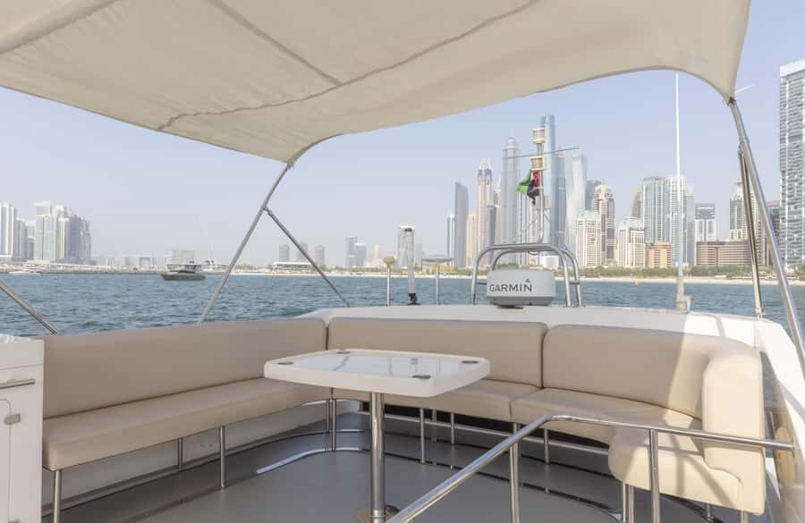 Affordable Yacht Rental Viktoriia from Dubai Marina - 2-hour Dubai Marina to JBR, Bluewaters, and near Atlantis The Palm
