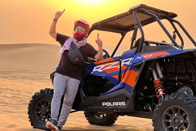 Arabian Dune Buggy Adventure - The desert break: refreshments, stretching, and the reality check