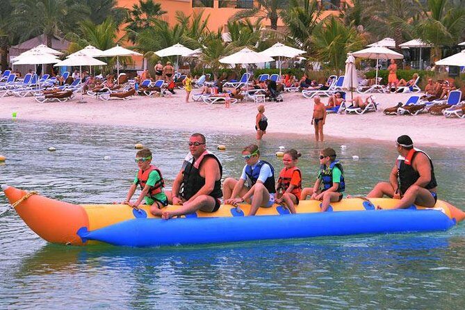 Banana Ride - Safety Setup: Life Jackets, a Guide, and Staff Who Stay Protective