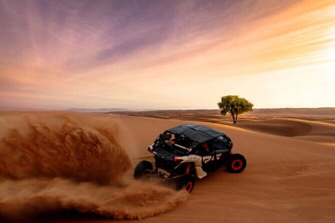 CAN-AM Buggy 04 Seater with Camel Riding and Sand Skiing - Private Desert Chaos in a 4-Seater Can-Am