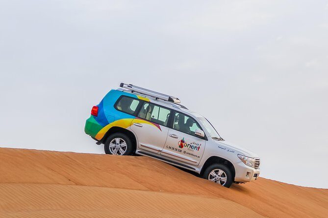 Classic Dubai Desert Safari with BBQ Dinner and Camp activities - From Dubai to Lahbab Dunes in a Land Cruiser 4x4
