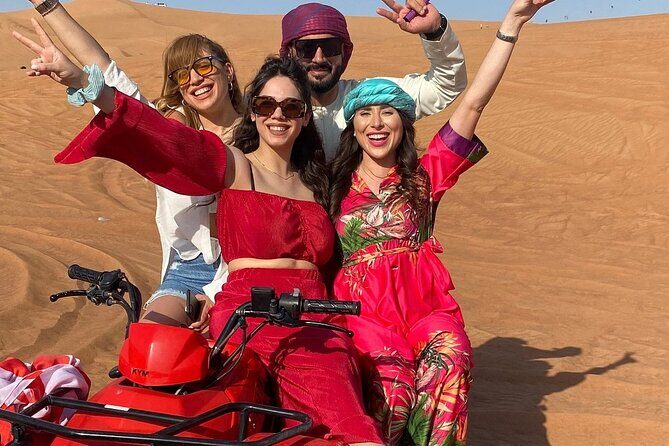 Combo:Deluxe Desert Safari with dinner + ATV self-drive/Quad Bike - Dinner and the Live BBQ Station: Eating Well Without Losing the Night