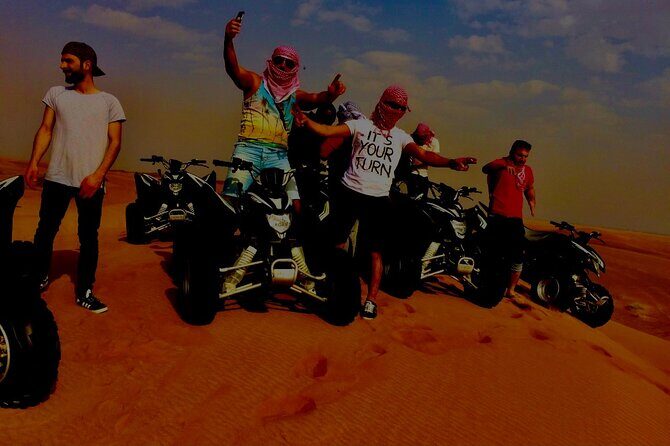 Desert Safari, 60-Min Self-drive ATV, Camel ride, Shows, Dinner - Dinner setup: BBQ buffet plus Emirati snacks and included drinks