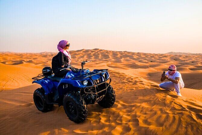 Desert Safari Dubai 30 Mins Quad Bike, Sand Board, Camel Ride BBQ - Pickup in a 4WD Land Cruiser: How the Day Gets Moving