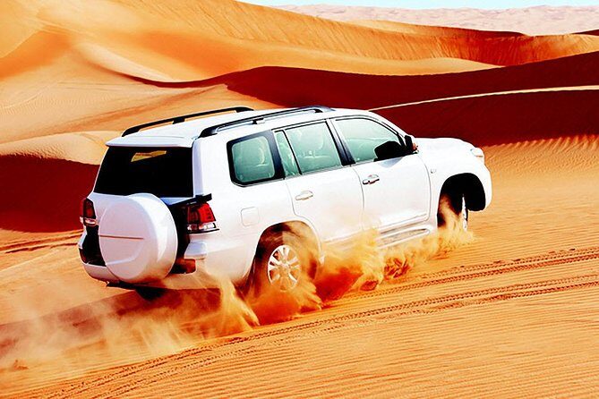 Desert Safari Dubai Adventure With BBQ & Live Shows - Desert safari Dubai: pickup in Dubai or Sharjah, then straight into the dunes