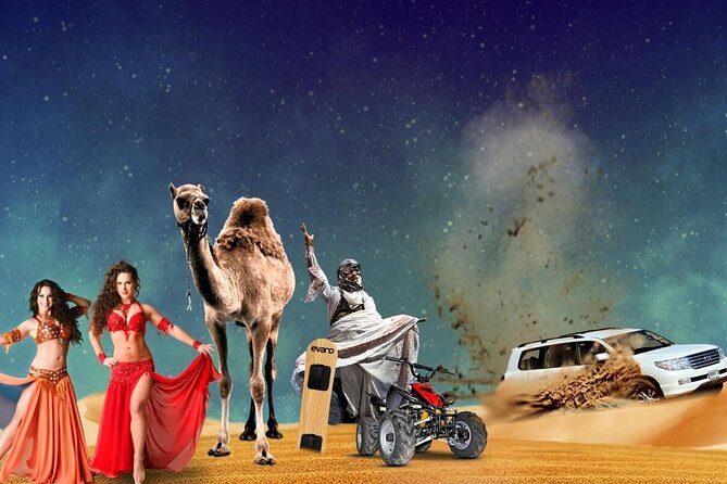 Desert Safari Dubai Quad Bike, Camel Ride , Vip Majlis, All Exclusive Services - Jannat Desert Safari Camp and the Sunset Moment