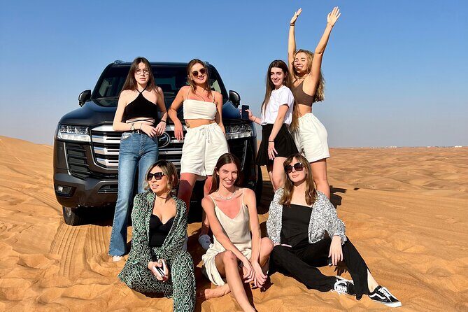 Desert Safari Dubai with BBQ - dinner, Sandboarding - Live Shows After Dinner: Tanoura, Belly Dance, Fire