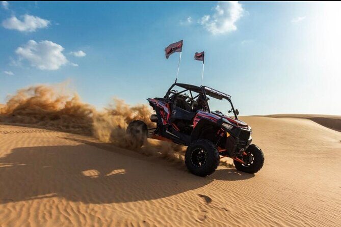 Desert Safari Dubai With High Speed Dune Buggy And Dinner in 5 Star Camp - Land Cruiser dune bashing plus a 10-minute sunset photo window