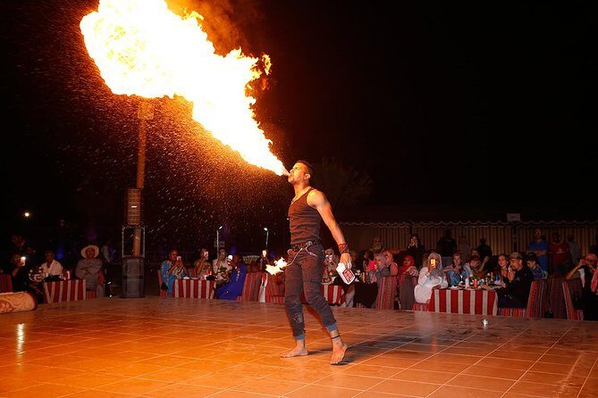 Desert Safari Dubai With Quad Bike ,camel Ride, bbq Dinner, Live Show's - Live shows around campfire night: Tanoura, fire, and belly dance