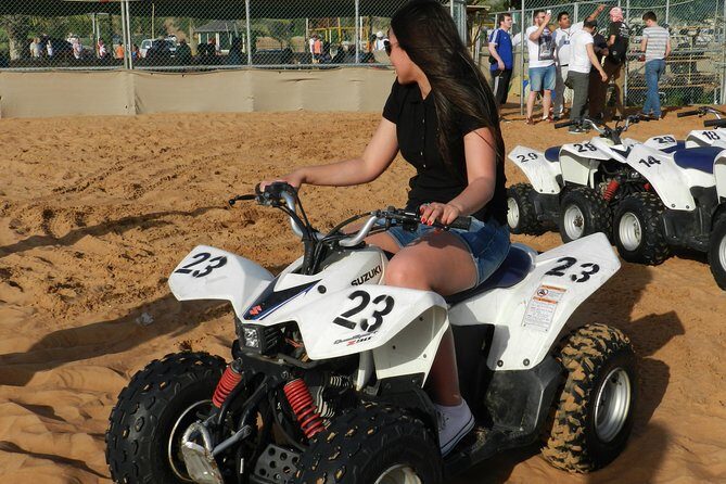 Desert safari in Dubai Red Dunes with BBQ VEG Dinner & Quad Bike - A 6-Hour Desert Escape That Mixes Thrills and Dinner Show