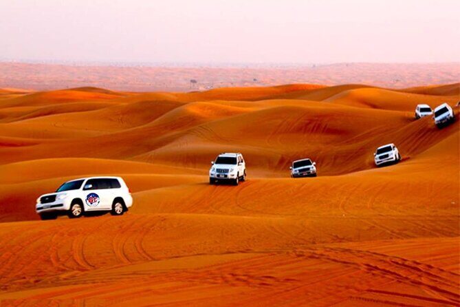 Desert Safari -Live Shows, BBQ Dinner, Dune Bashing and lot more. - How pickup and 4x4 desert transport sets the tone