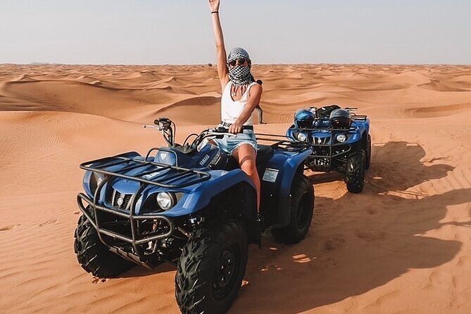 Desert Safari with 30 Minutes Quad Biking on High Red Dunes (Complete Package) - Luxury 4x4 pickup and the real meaning of 7 hours