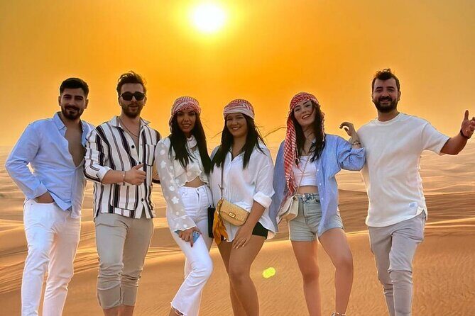 Desert Safari with 4x4 Dune Bashing Camel Ride Sand Boarding - The camp experience: Arabic costume, henna, and live shows