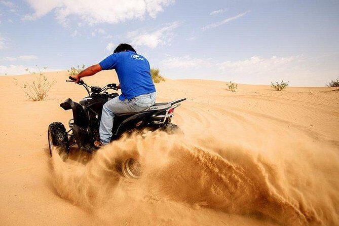 Desert Safari With Barbeque (BBQ) Dinner - Pickup in a 4WD Land Cruiser and the Drive Out