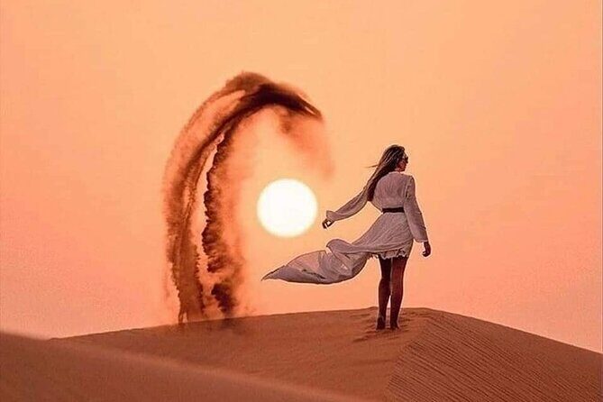 Desert Safari With BBQ Dinner, Camel Ride, Sand Boarding In Dubai - Dinner under light-and-sound: BBQ buffet plus fire, Tanoura, belly dance