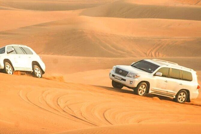 Desert Safari with Dune bashing BBQ Dinner and More Activities - 25 minutes at Red Sands: the dune bashing portion that gets the hype