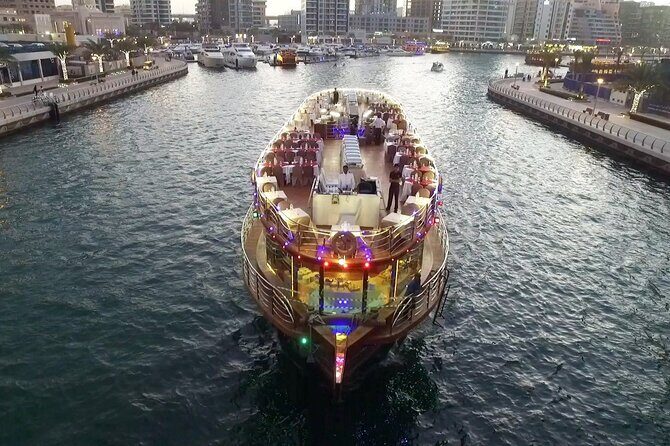 Dhow Cruise Dinner Dubai Marina - A Night Cruise on a Traditional Dhow Along Dubai Marina