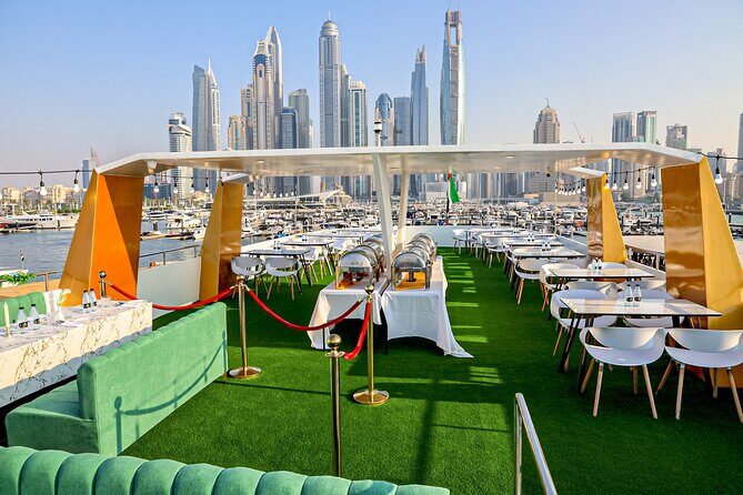Dinner Cruise with Multi Show Boonmax Carnival - The itinerary: Dubai Harbour, Ain Dubai, and Atlantis The Palm