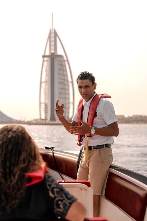 Dubai: 100-Min Speed Boat Tour, Atlantis & Burj Al Arab View - Burj Al Arab: the final photo backdrop with maximum drama