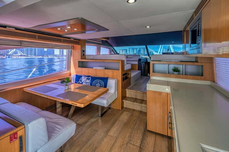 Dubai: 2-Hour Private Yacht Cruise around Burj Al-Arab - The Yacht Setup: Sun Deck Fun Plus Indoors If You Need a Break